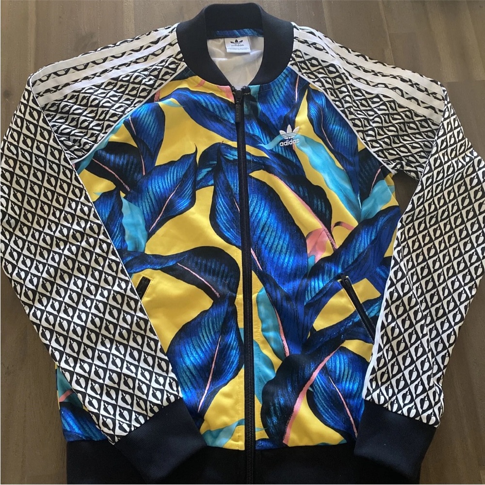 Adidas X Farm Rio Limited Edition Track Jacket Blue And Yellow Size XS